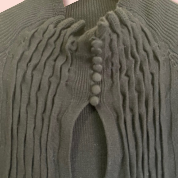 ARMANI EXCHANGE| 70% Silk/30% Cotton Y2K High neck cap sleeve sweater dress EUC - Picture 5 of 8